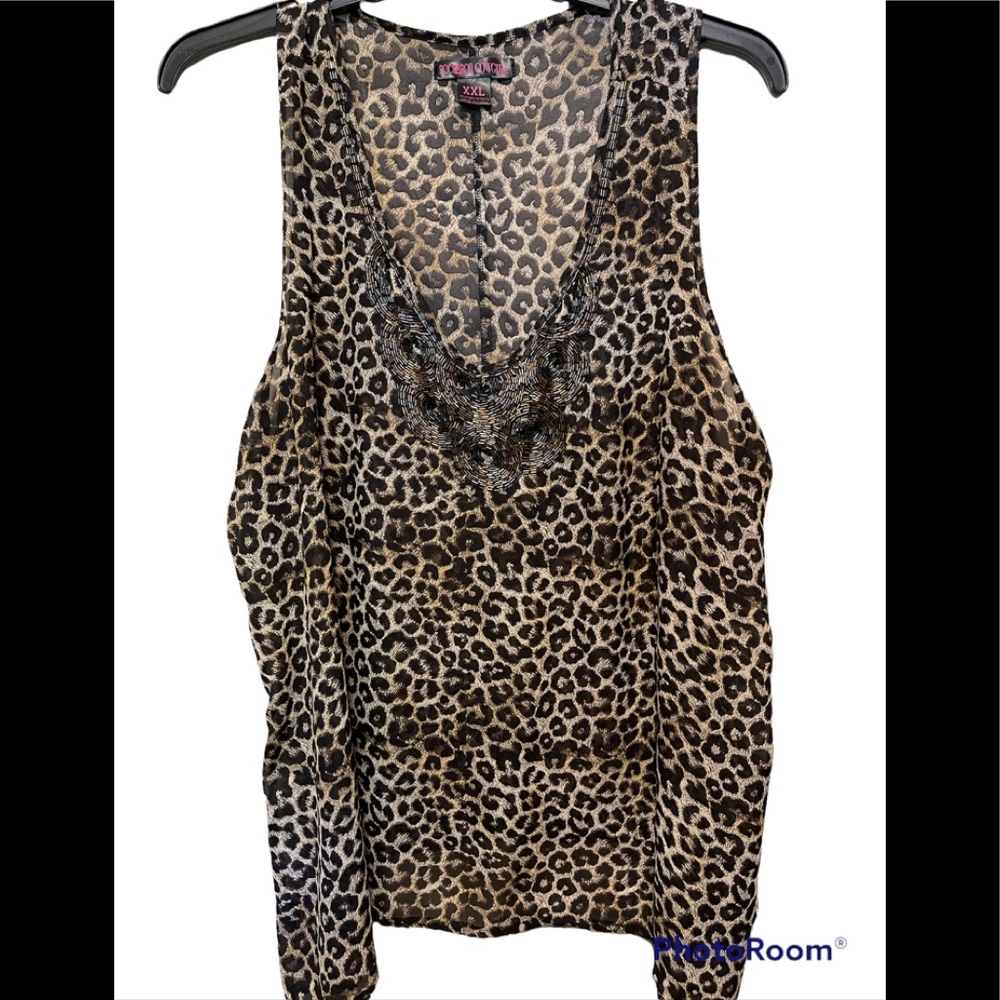 🐆 Semi sheer leopard blouse